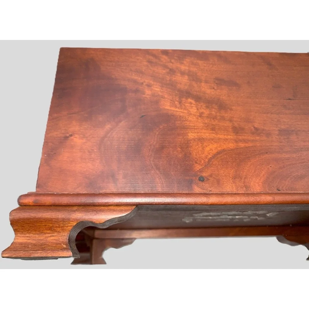 American Crafted Handmade Cherry Wood Box w Lid Funerary Ashes Storage, Keepsake